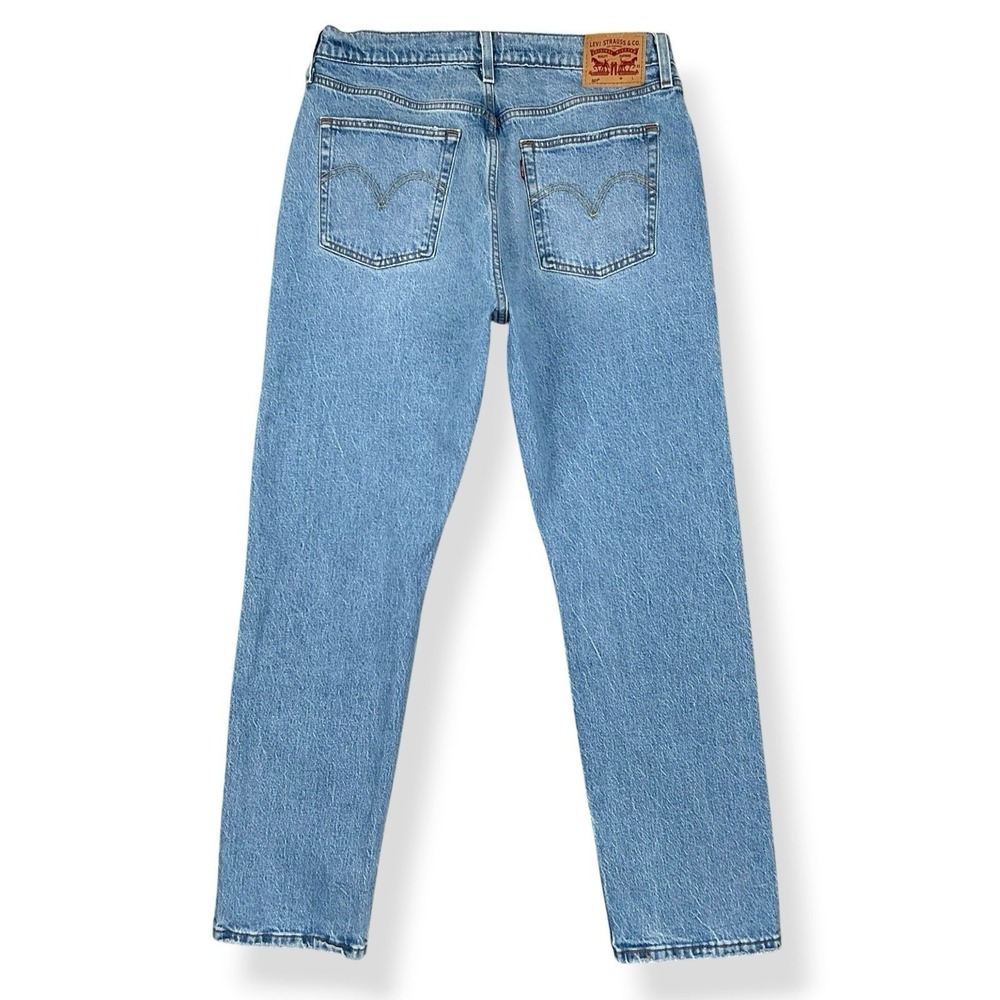 Levis Jeans Women Size 3 (30x28) Blue 501 Original Two Horses Button Fly Stretch